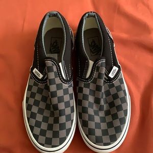 Vans slip on checkered shoes Boys Size 3
